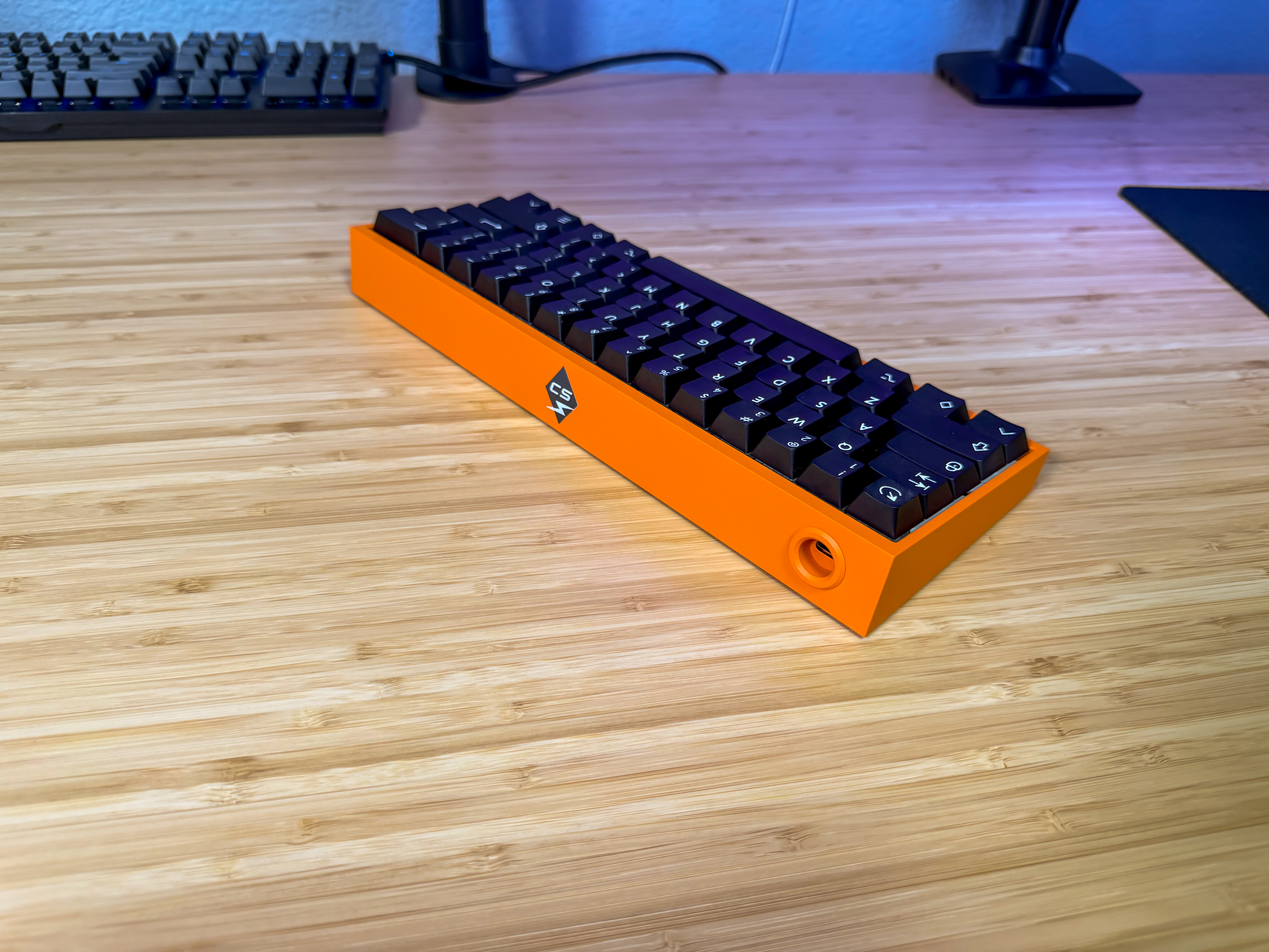 Killowatt wooting back angled wood table